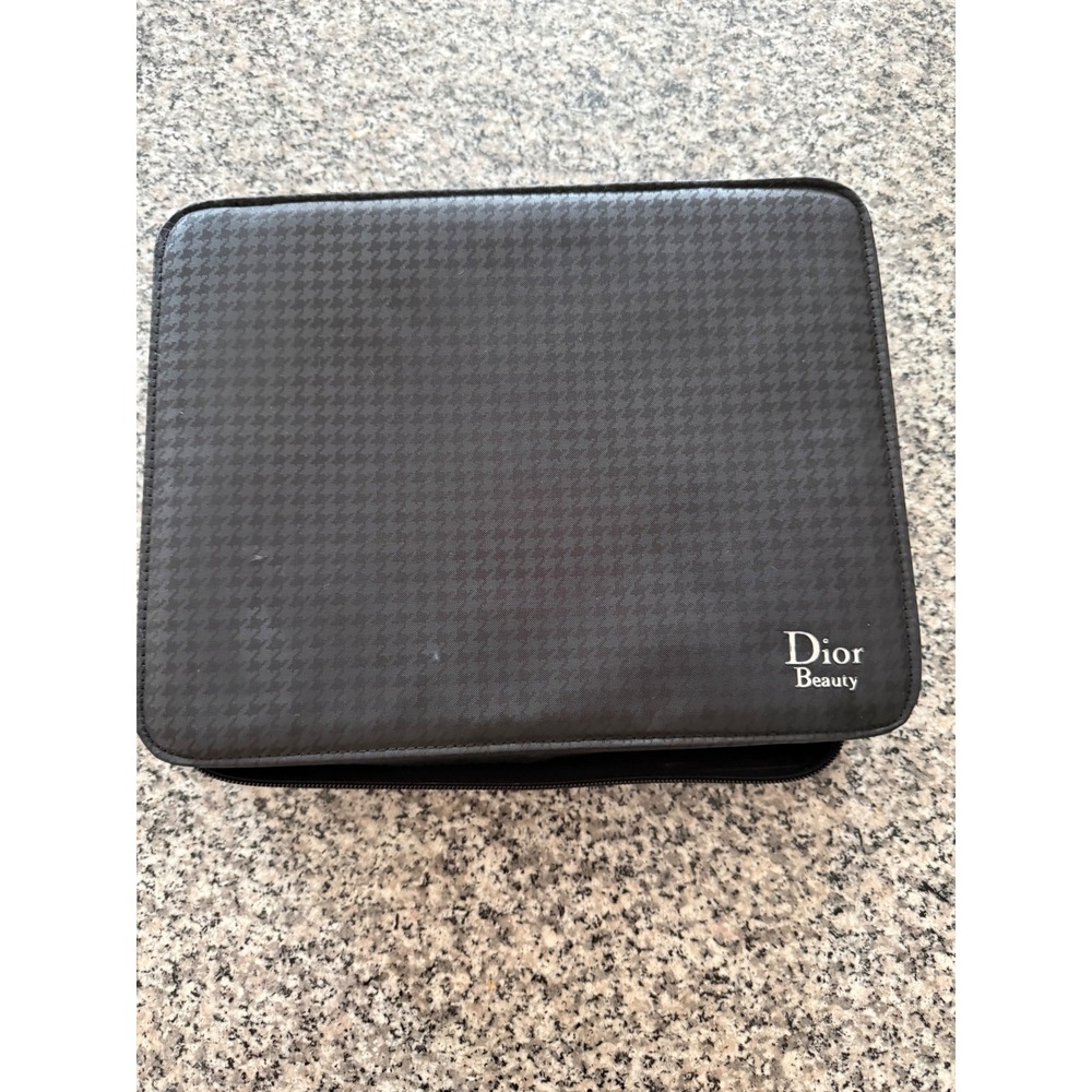 Dior Beauty Makeup Organizer Case Unisex OS Black Good Houndstooth Travel Vanity